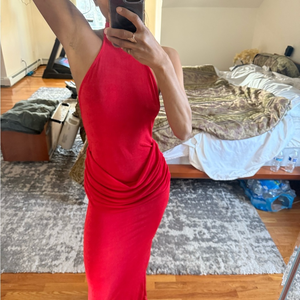 NWT Red Halter maxi Dress like helsa cult Gaia - Picture 6 of 9